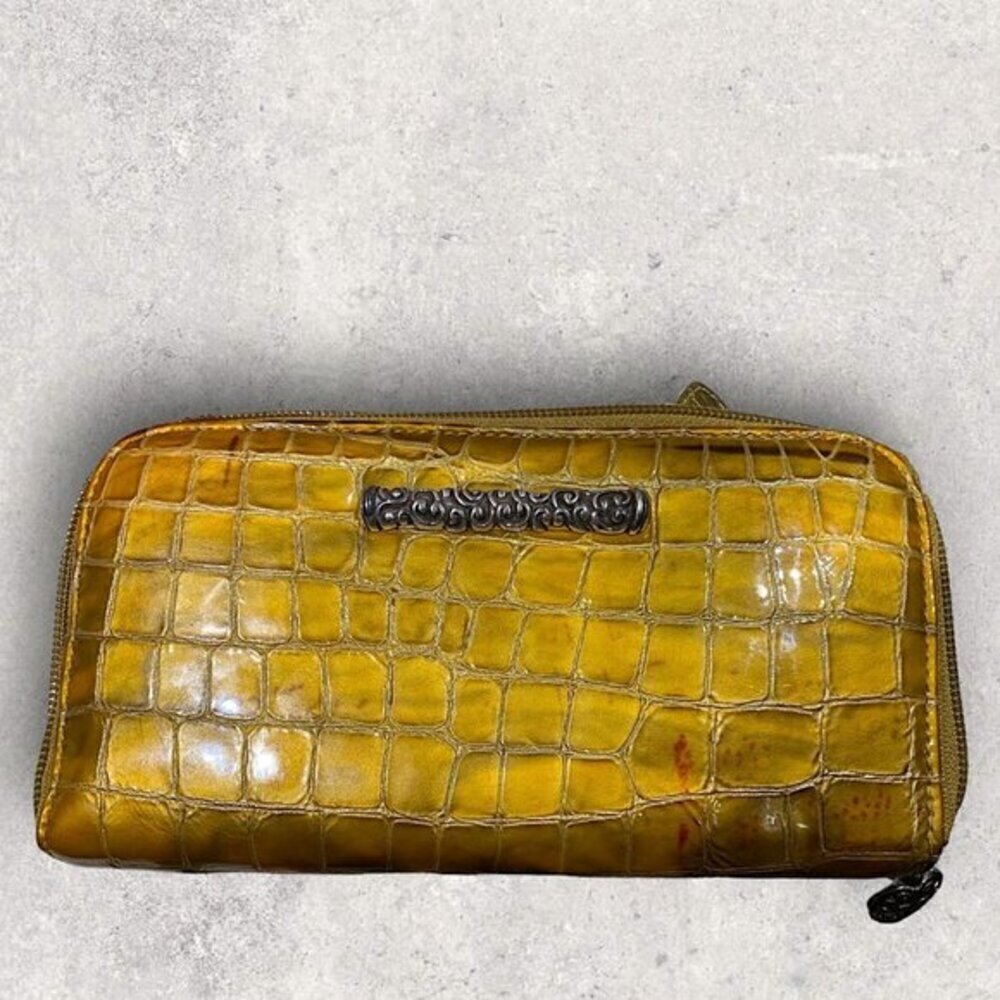 Brighton Croc Embossed Crossbody Bag Wallet